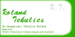 roland tekulics business card